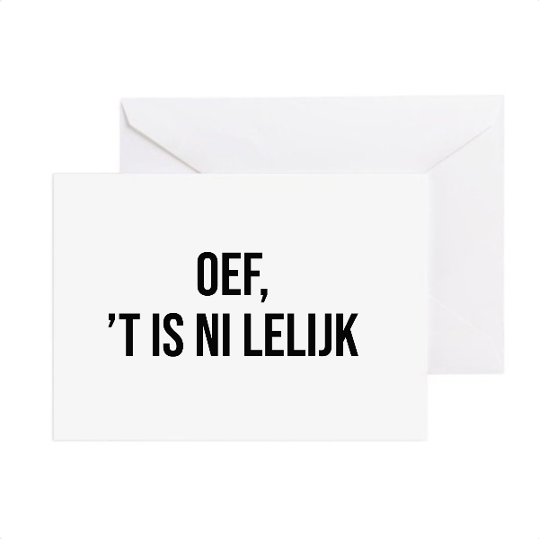 Geboortekaartje - Oef 't is ni lelijk